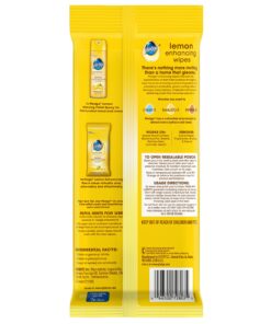 Pledge Multi-Surface Furniture Polish Wipes, Works on Wood, Granite, and Leather, Cleans and Protects, Lemon, Pack Of 2 - (24 Total Wipes) 8 91SuODHSEyL