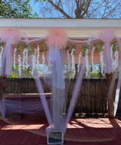 Craft And Party, Silver Fabric Tulle Roll 54 Inch by 40 Yards (120 ft) Fabric Tulle Bolt for DIY Tutu Skirt, Wedding and Decoration (Silver) 54" x 40 yards 24 91Svwzp1s7L