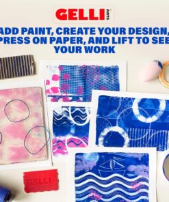 Gelli Arts Gel Printing Plate - 8" X 10" Gel Plate, Reusable Gel Printing Plate, Printmaking Gelli Plate for Art, Clear Gel Monoprinting Plate, Gel Plate Printing for Arts and Crafts 8 x 10-inch 17 91Sw88 aRxL