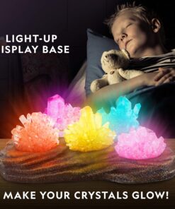 Alternative view of NATIONAL GEOGRAPHIC Mega Crystal Growing Kit for Kids- Grow 8 Crystals with Light-Up Stand, Science Gifts for Kids 8-12, Crystal Making Experiment, Science Kit for Girls and Boys (Amazon Exclusive) 8 Crystal Lab