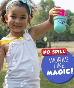 Fubbles Bubbles No-Spill Bubbles Tumbler | Bubble toy for babies toddlers and kids of all ages | Includes 4oz bubble Solution and bubble wand (tumbler colors may vary) 20 91SxYjc7CzL