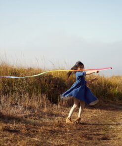 Sarah's Silks Rainbow Streamer - 8' Long Ribbon Wand for Kids, Pretend Play, Dance, Baton Stick Twirling, and Gymnastics Party Favors | 100% Silk and Wood Montessori and Waldorf Toys 2 10 91SzeWKcOxS