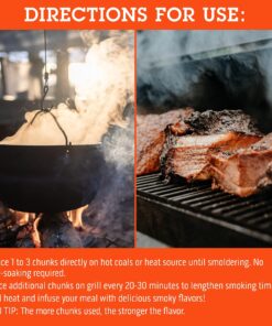 Camerons All Natural Apple Wood Chunks for Smoking Meat -840 Cu. in. Box, Approx 10 Pounds- Kiln Dried Large Cut BBQ Wood Chips for Smoker - Barbecue Chunks Smoker Accessories 15 91T DtVSYgL