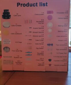 Cake Decorating Kits 567 PCS Baking Set with Springform Pans Set, Rotating Turntable, Decorating Tools, Cake Baking Supplies for Beginners and Cake Lovers 39 91T mxxuAAL