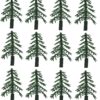 HAOHIYO Evergreen Trees for Cake and Cupcake Decorating (12-Pack)