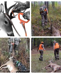 MULTUS Perfect Deer Drag Fast & Easy to use Durable Safety Reflective Orange Strap Compact Comfort Grip Handle Game Dragger and Hunting Gear 1 pack 12 91T5CWGDJL
