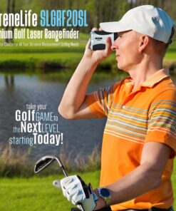SereneLife Advanced Golf Laser Rangefinder - 546.2 Yard Digital Accuracy Distance Meter with Pinsensor Technology, 6X Magnification and 2 Modes for Hunting, Shooting, Archery and More - SLGRF20SL Standard 14 91T5S UOoL