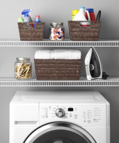 Whitmor Rattique Java Set of 3 Pieces Storage Baskets -Small (8.5"x11.4"x5.5"), Medium (9.8"x13"x6") and Large (11.4"x14.6"x6.5") 23 91T5gtcAPIL