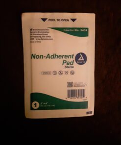 Dynarex Non-Adherent Pads-Sterile, Individually Packaged, Non-Stick Wound and Burn Care, Soft & Highly Absorbent, 3” x 4”, 1 Box of 100 Non-Adherent Pads-Sterile 18 91T6htIqaJL
