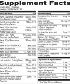 NATURELO One Daily Multivitamin for Men 50+ - with Vitamins & Minerals + Organic Whole Foods - Supplement to Boost Energy, General Health - Non-GMO - 60 Capsules - 2 Month Supply 60 Count (Pack of 1) 16 91T8rI4EYLL