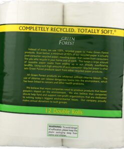 Green Forest Premium 100% Recycled Bathroom Tissue, 352 Sheets, 12 Rolls (Pack of 1) 10 91TEEYZGQrL