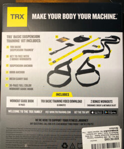 TRX All-in-One Suspension Training System: Weight Training, Cardio, Cross Training, Resistance Training. Full Body Workouts for Home, Travel, and Outdoors. Includes Indoor & Outdoor Anchor system 38 91TEuEebGFL 1