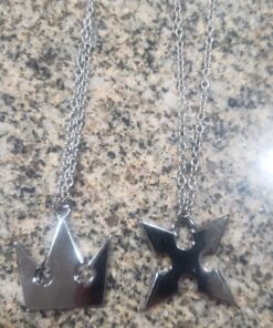 XOFOAO Kingdo Heart Sora's Crown & Roxas's Cross Necklaces 21 91TGnjOoZiL