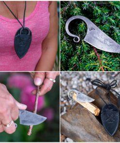 Toferner Celtic Pocket Knife Black - Original Gift -, Beautiful product -, Hand Forged Knife.Hardened Blade, Vintage, Art Collection, Antiquity, Great.Beautiful Product. 17 91TIXtUMcVL