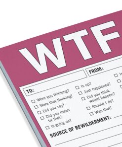 Knock Knock WTF Notes Nifty Note Checklist Memo Pad, 50 Sheets 15 91TJaY7zciL