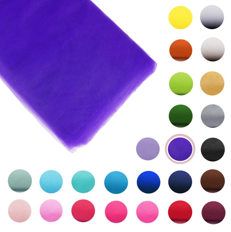 Catalog 8 Craft And Party, Purple Fabric Tulle Roll 54 Inch by 40 Yards (120 ft) Fabric Tulle Bolt for DIY Tutu Skirt, Wedding and Decoration (Purple) 54" x 40 yards