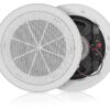 6.5” Ceiling Wall Mount Speaker - Full Range Woofer Speaker System 1.5'' Tweeter Cup Flush Design w/ 60Hz-16kHz Frequency Response 120 Watts Peak & Template for Easy Installation - Pyle PDICS6 White 6.5 " 5 91TU4ffc2vL