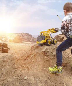 Top Race (TR-113 5 Channel Full Functional Remote Control Tractor Toy Front Loader | 14 x 6 x 8 inch Electric RC Remote Control Construction Toy Tractors with Lights & Sounds 14 91TXMRa26HL