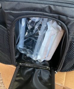 Meal Prep Bag ISOBAG 3 Meal Insulated Lunch Bag Cooler with 6 Stackable Meal Prep Containers, 2 Ice Pack ISOBRICKS, and Shoulder Strap - MADE IN USA (Blackout) 3 Meal Isobag Blackout 29 91Ti2yYKDmL