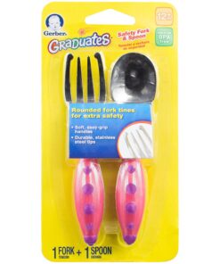 Gerber Graduates Safety Fork and Spoon Set in Assorted Colors, 2-Piece Set 9 91Tn0kemrL