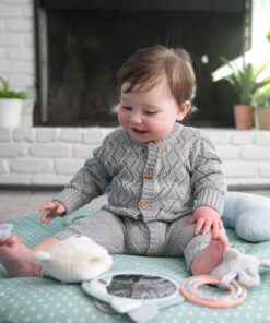 Ingenuity Cozy Spot Reversible Duvet Activity Gym & Play Mat with Wooden Bar - Loamy, Ages Newborn + 42 91TopOQeXGL