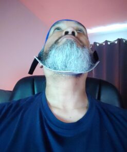 Aberlite FlexShaper - Beard Shaper Neckline Guide - Hands-Free & Flexible, The Ultimate Shaping Template, Trimmer, Lineup Stencil Kit beard liner tool outliner (White) White 40 91TpNgb9WTL