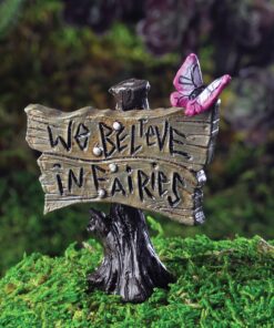 Georgetown Home & Garden Miniature Butterfly Sign We Believe in Fairies Garden Decor 12 91TpZ73JCCL