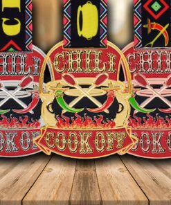 Chili Cook Off Premium Trophy Medals for Award Ceremony, Available 1st Place Gold, 2nd Place Silver, 3rd Place Bronze Positions - Sold Separately 12 91Tqh2iSIxL