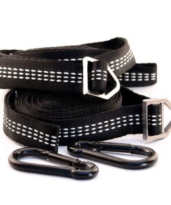 Kamber Hammock Straps – Two Extra Long 10ft Hammock Straps with Precision Adjusting Buckles and Heavy-Duty Carbon Steel Carabiners, Triple Stitched Non-Stretch Polyester Straps, Holds 1500Lbs 17 91Tqp9tVkRL