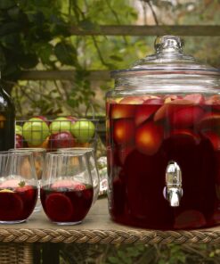 Anchor Hocking 2 Gallon Heritage Hill Beverage Dispenser with Lid (2 piece, all glass, dishwasher safe) Heritage Hill Jar Bev Dispenser 31 91TrMGdaUlL