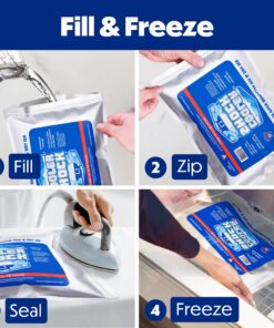 Cooler Shock Ice Packs for Cooler, Strong, Reusable, Premium Ice Pack and Lunch Cooler Set for Long Term Use, Cools Faster Than Ice, 3 Pack 28 91TsdOIWdL