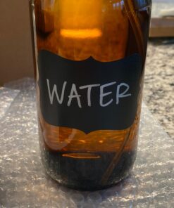 Cornucopia 16oz Amber Glass Spray Bottles w/Reusable Chalk Labels (2 Pack), Heavy Duty Mist & Stream 3-Setting Sprayer; Great for Essential Oils 41 91Twxgcx38L