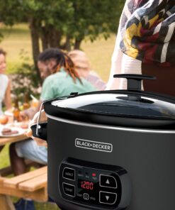 BLACK+DECKER 7-Quart Digital Slow Cooker with Chalkboard Surface, Slate, SCD4007 36 91U4XxEv4HL