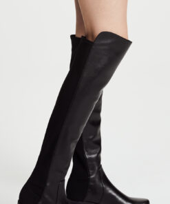 Stuart Weitzman Women's Reserve Tall Boots 4 Black Nappa/Stretch Gabardine 8 91U5kCnMKdL