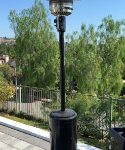 Amazon Basics 46,000 BTU Outdoor Propane Patio Heater with Wheels, Commercial & Residential, Havana Bronze, 32.1 x 32.1 x 91.3 inches (LxWxH) Powder Coated 45 91UC9Ix4HjL 1