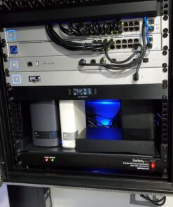 NavePoint 12U Server Rack Enclosure with Glass Door, Cooling Fan, Locks, & Removable Side Panels - 12U Wall Mount Network Cabinet 19 Inch Rack 17.7 Inches Deep 46 91UEvWf4q6L