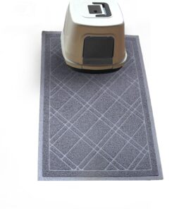 Iprimio Cat Litter Box Mat 35x24 Black | Cat Litter Trapping Mat, Mesh Mat Catches Litter, Repels Odor, Easy Clean Non Slip Kitty Litter Trapper Mats 35x24 - Blue Gray 15 91UHLWpJkTL