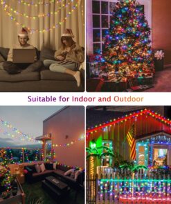 Alternative view of Christmas Lights, 330FT 800LED Outdoor String Lights Waterproof Christmas Tree Lights 8 Modes LED Christmas Lights Outdoor Timer Remote Outdoor Christmas Decorations Yard Garden Xmas Tree Multicolor