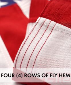 G128 American USA Flag | 2x3 Ft | StormFlyer Series Embroidered 220GSM Spun Polyester | Country Flag, Embroidered Stars, Sewn Stripes, Indoor/Outdoor, Brass Grommets, Heavy Duty, All Weather 14 91US4iR4oNL