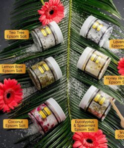 Alternative view of Epsom Bath Salts Gift Set, Relaxing Spa Salt with Essential Oils, Bubble Bath Soaks - Lavender, Eucalyptus Spearmint, Lemon Basil, Coconut, Tea Tree, Honey Almond Epsom Salt, Self Care Gifts for Women