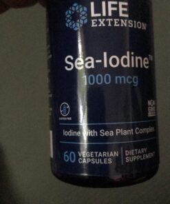 Life Extension Sea-Iodine 1000 mcg – Iodine Supplement Without Salt – Iodine From Organic kelp and Bladder Wrack Extracts - Gluten-Free, Non-GMO, Vegetarian - 60 Capsules 60 Count (Pack of 1) 17 91UZJn8S15L