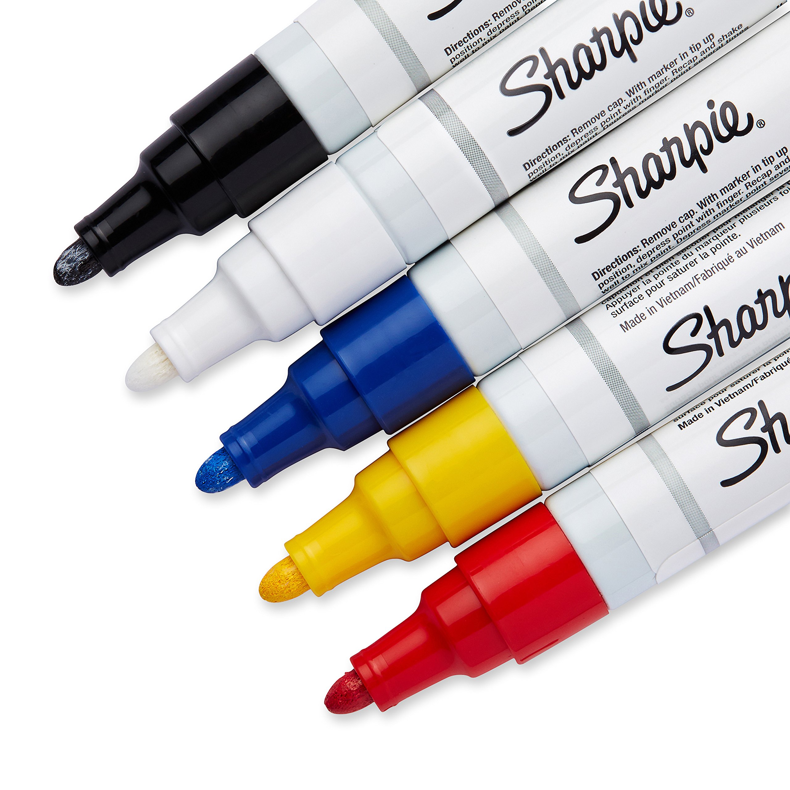 SHARPIE Oil-Based Paint Markers, Medium Point, Assorted Colors, 5 Count (Packaging May Vary) - Great for Rock Painting Classic Assorted 5-Count Medium Tip 3 SHARPIE Oil-Based Paint Markers, Medium Point, Assorted Colors, 5 Count (Packaging May Vary) - Great for Rock Painting Classic Assorted 5-Count Medium Tip - Image 3