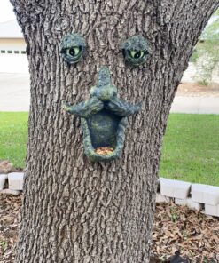Tree Face Bird Feeder (Hand Painted) Fun Outdoor Decor Includes Glow in The Dark Eyes 31 91Uf4RO27pL