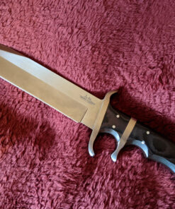 GIL HIBBEN Assault Tactical Knife with Leather Belt Sheath - Full-Tang 7Cr17 Stainless Steel Blade, Micarta Handle, Cast Handguard, Certificate of Authenticity, For Tactical Gear - Length 12" 3 91Ug71EcV0L