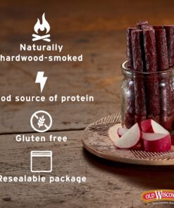 Old Wisconsin Turkey Sausage Snack Sticks, Naturally Smoked, Ready to Eat, High Protein, Low Carb, Keto, Gluten Free, 6 Ounce Resealable Package 22 91Ugb ZlCxS