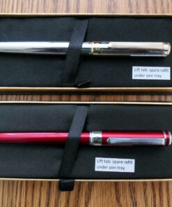 Scriveiner Silver Chrome Rollerball Pen - Stunning Luxury Pen with 24K Gold Finish, Schmidt Ink Refill, Best Roller Ball Pen Gift Set for Men & Women, Professional, Executive Office, Nice, Fancy Pens - Silver with Chrome 36 91UhBkP3AAL