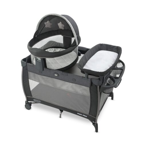 Graco Pack ‘n-Play Travel Dome LX-Playard | Features Portable Bassinet, Redmond w/ Raised Dome