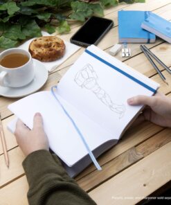 Pentalic 3 x 4" Pocket Sketchbook Traveler Journal, 160 Pages, Bright Blue 11 91UqCBRBHmL