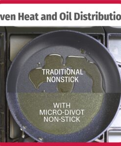 GoodCook 12-Piece Micro-Divot Nonstick Aluminum Cookware Set with Pans, Dutch Oven, Spoon and Turner, Black (6184) 12 piece set 26 91Uv64cIR3L