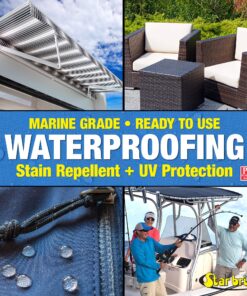 STAR BRITE Waterproofing Spray, Waterproofer + Stain Repellent + UV Protection for Boat Covers, Car Covers, Bimini Tops, Tents, Jackets, Backpacks, Boots, Awnings, Patio Covers & More 128 Oz Waterproofing Gallon Waterproofer Spray 18 91V21MPEpEL 2
